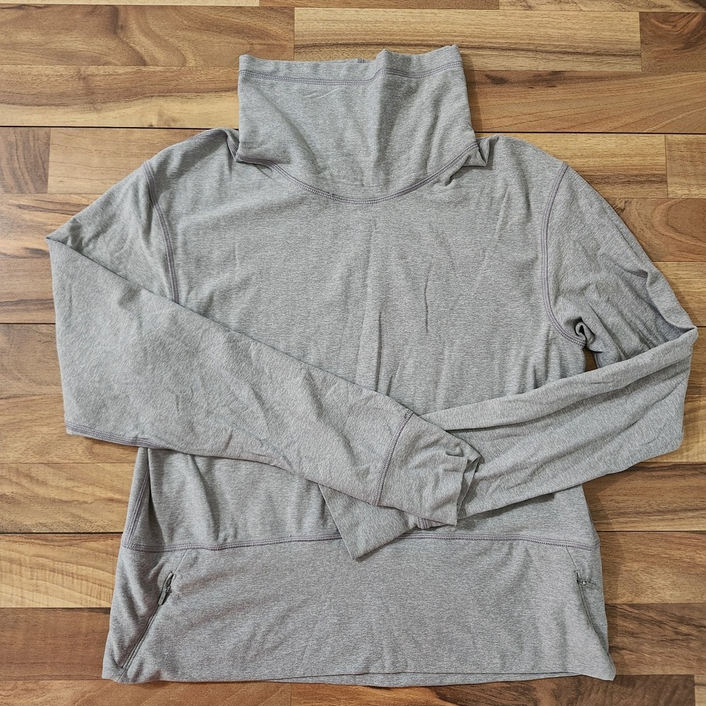 Lululemon Ready To Rulu Pullover Heathered Raceway Grey Soft Brushed Fleece Sz 6